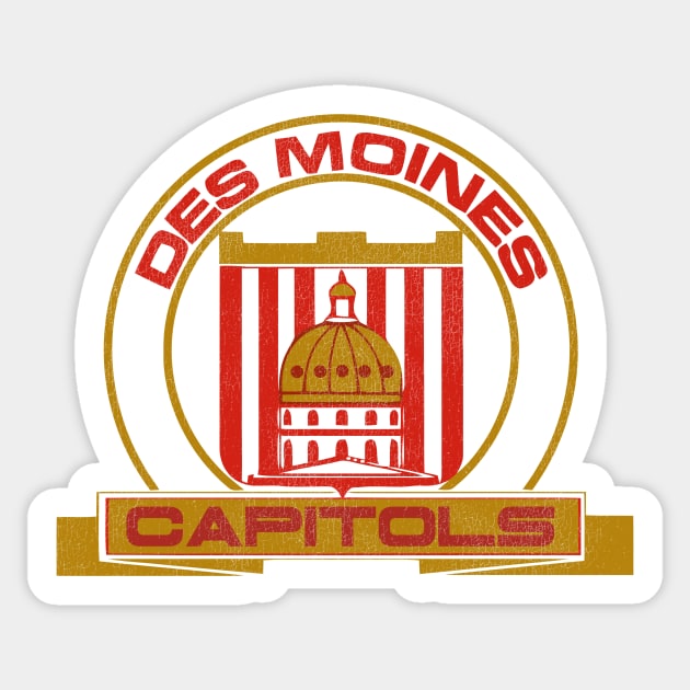 Defunct Des Moines Capitols Hockey Team Sticker by Defunctland